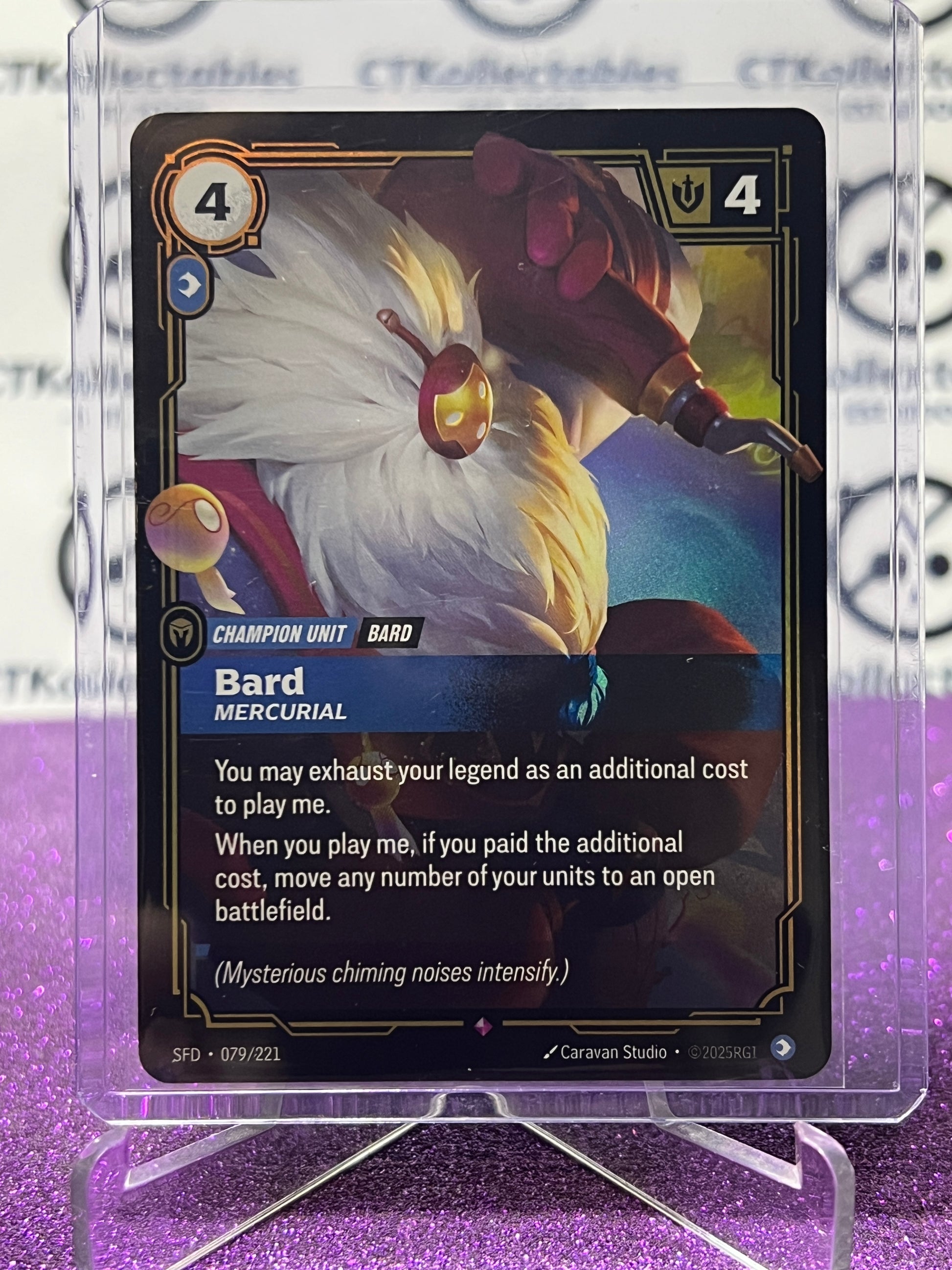 2026 RIFTBOUND LEAGUE OF LEGENDS SPIRITFORGED BARD # 079/221 FOIL TRAD ...
