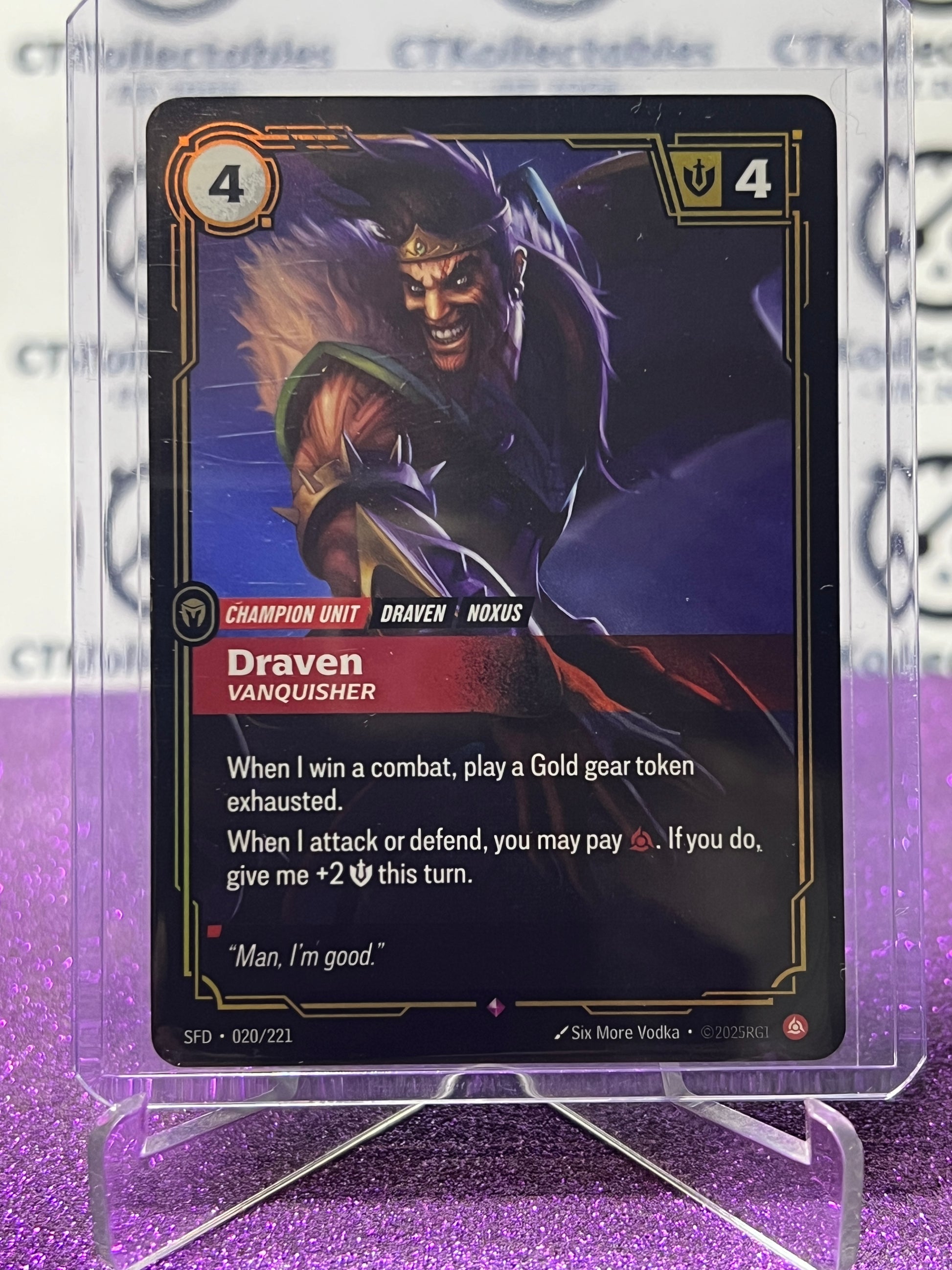 2026 RIFTBOUND LEAGUE OF LEGENDS SPIRITFORGED DRAVEN # 020/221 FOIL TR ...