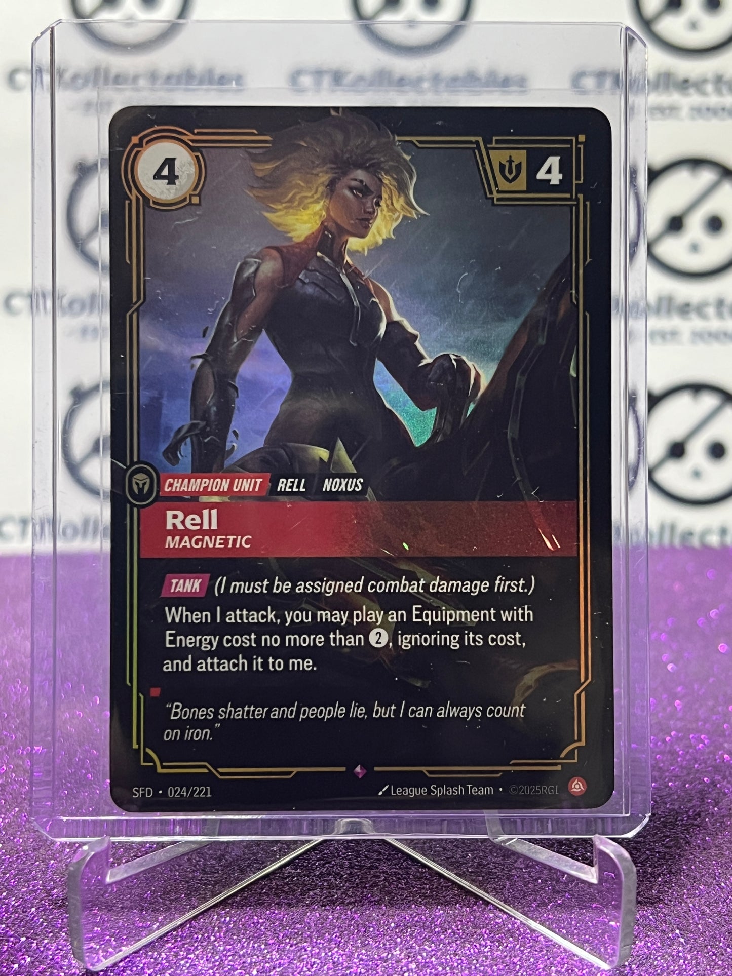 2026 RIFTBOUND LEAGUE OF LEGENDS SPIRITFORGED RELL # 024/221  FOIL TRADING GAME CARD