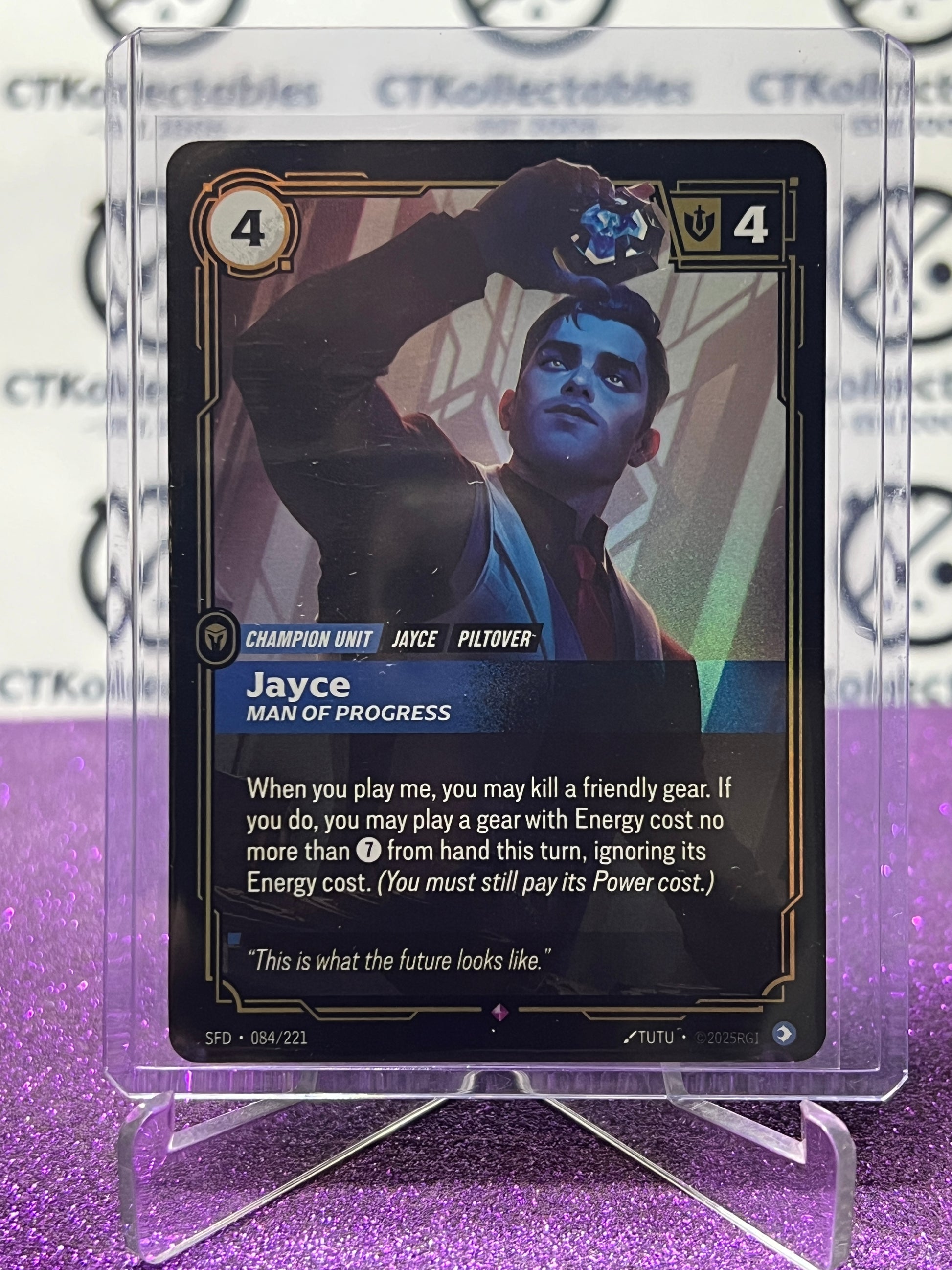 2026 RIFTBOUND LEAGUE OF LEGENDS SPIRITFORGED JAYCE # 084/221 FOIL TRA ...