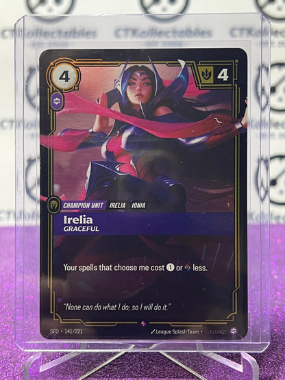2026 RIFTBOUND LEAGUE OF LEGENDS SPIRITFORGED IRELIA # 141/221  FOIL TRADING GAME CARD