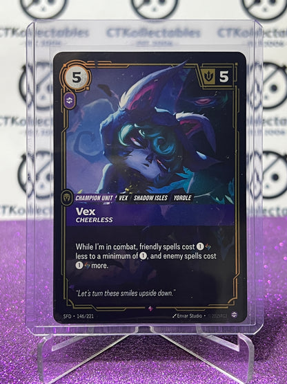 2026 RIFTBOUND LEAGUE OF LEGENDS SPIRITFORGED VEX # 146/221  FOIL TRADING GAME CARD