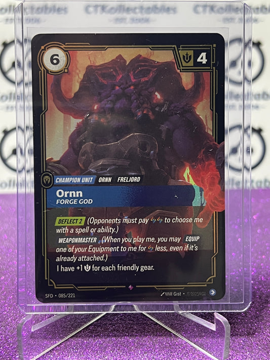 2026 RIFTBOUND LEAGUE OF LEGENDS SPIRITFORGED ORNN # 085/221  FOIL TRADING GAME CARD