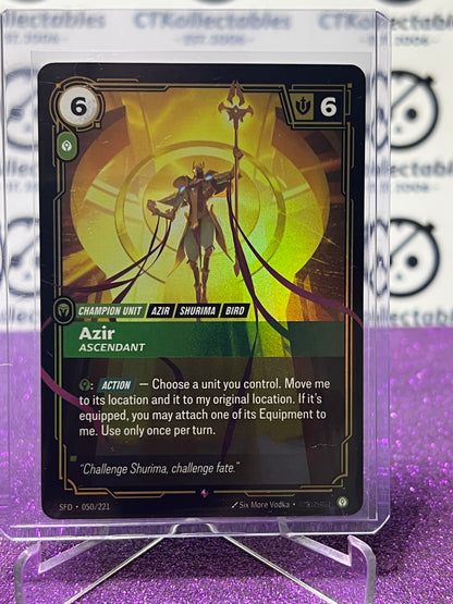 2026 RIFTBOUND LEAGUE OF LEGENDS SPIRITFORGED AZIR # 050/221  FOIL TRADING GAME CARD