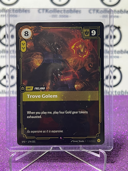 2026 RIFTBOUND LEAGUE OF LEGENDS SPIRITFORGED TROVE GOLEM # 174/221  FOIL TRADING GAME CARD