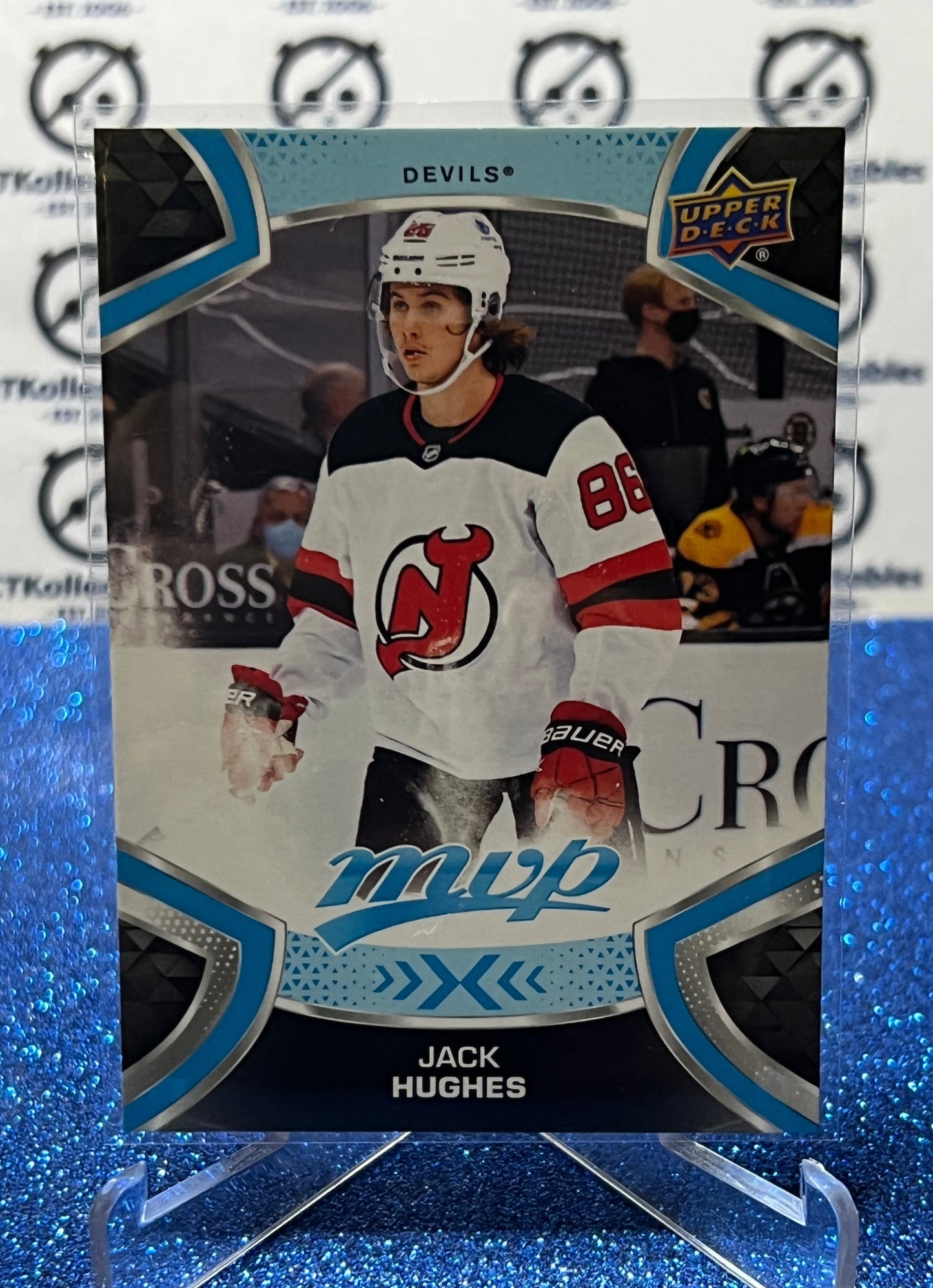 2021-22 UPPER DECK MVP JACK HUGHES # 207 NEW JERSEY DEVILS  HOCKEY CARD