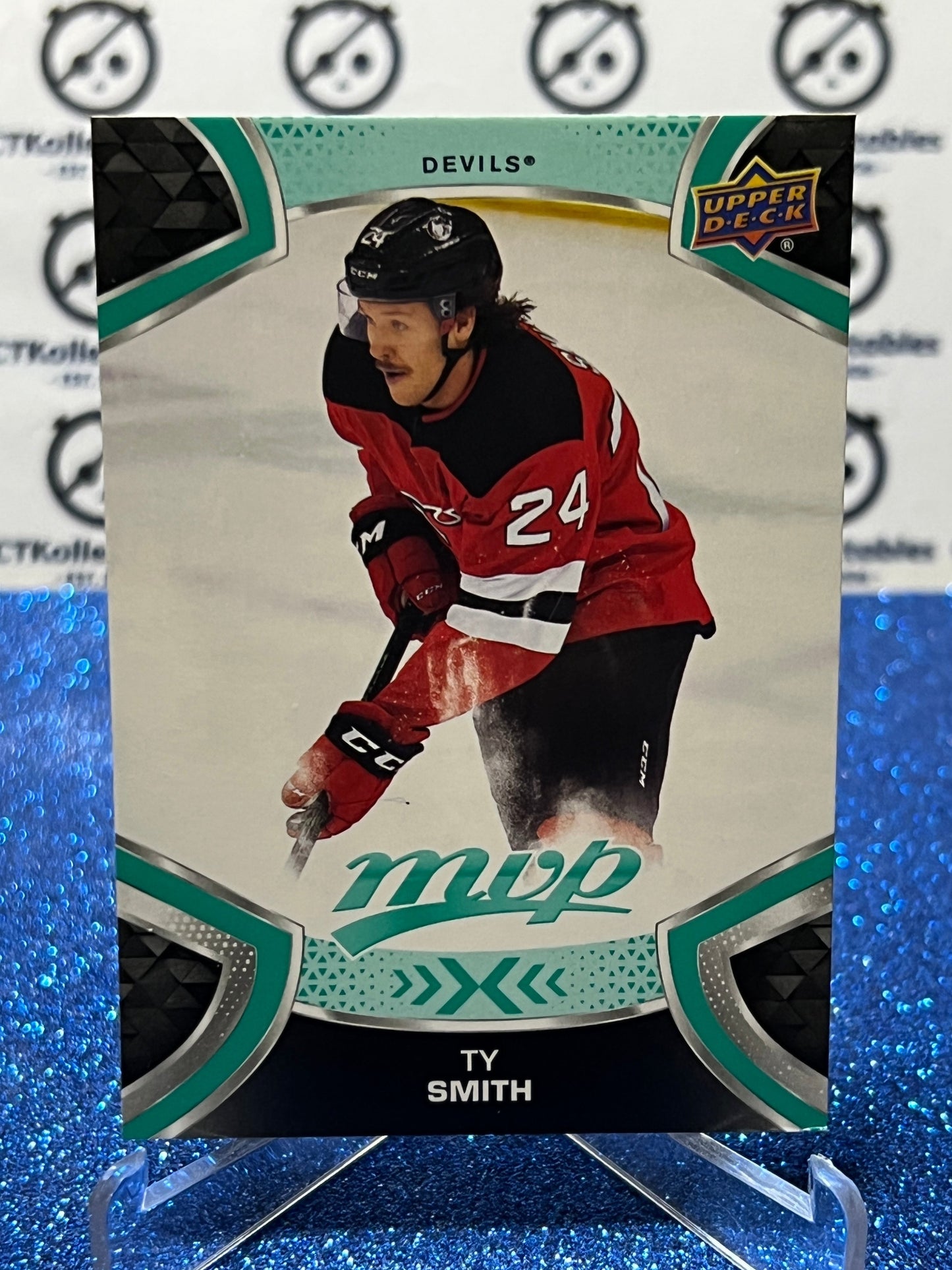 2021-22 UPPER DECK MVP TY SMITH # 176 ROOKIE NEW JERSEY DEVILS  HOCKEY CARD