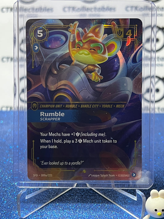 2026 RIFTBOUND LEAGUE OF LEGENDS SPIRITFORGED RUMBLE # 089a/221  FOIL TRADING GAME CARD