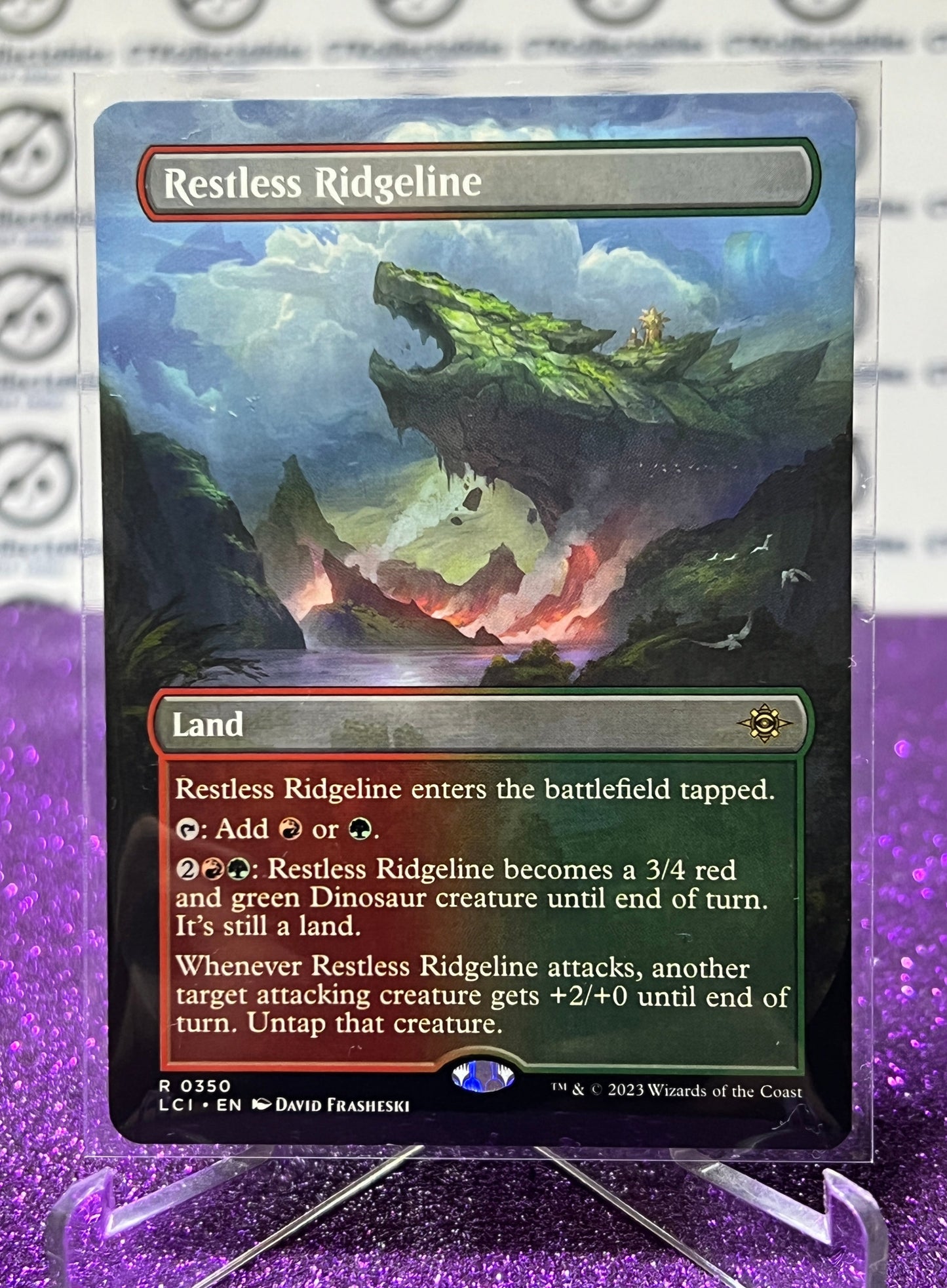 2023 MAGIC THE GATHERING THE LOST CAVERNS OF IXALAN # R 0350 LAND - RESTLESS RIDGELINE CARD