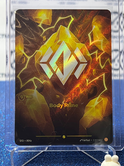 2026 RIFTBOUND LEAGUE OF LEGENDS SPIRITFORGED BODY RUNE # R04a FOIL TRADING GAME CARD