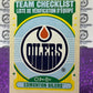 2021-22 O-PEE-CHEE TEAM CHECKLIST # 562 RETRO EDMONTON OILERS HOCKEY NHL CARD