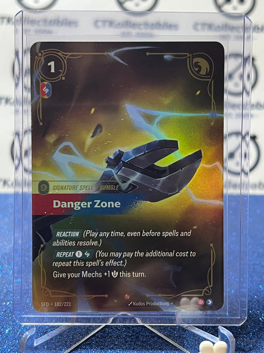 2026 RIFTBOUND LEAGUE OF LEGENDS SPIRITFORGED DANGER ZONE # 182/221  FOIL TRADING GAME CARD