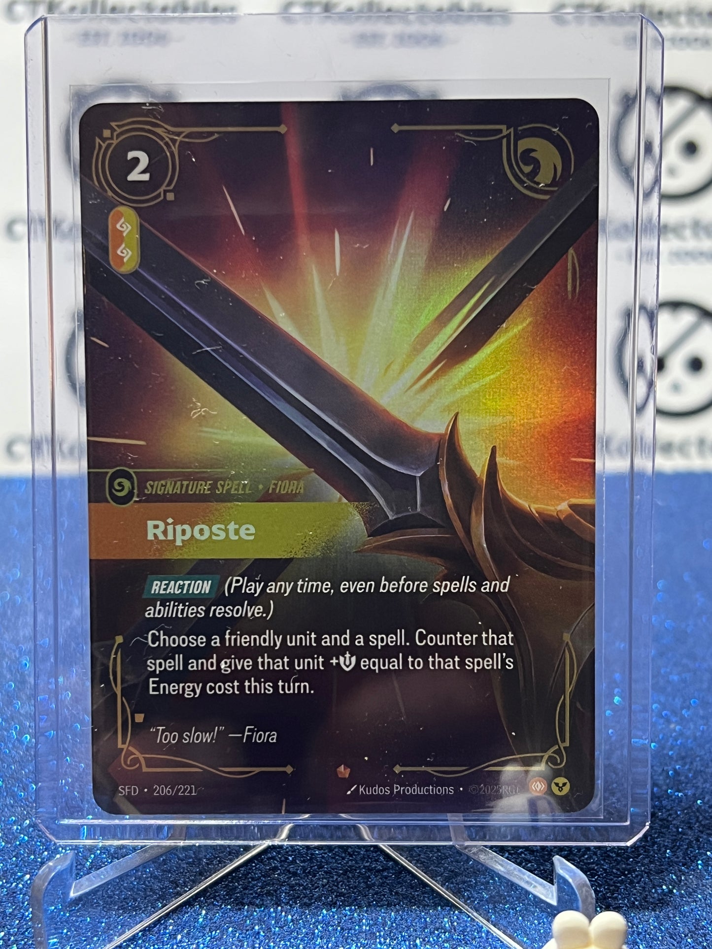2026 RIFTBOUND LEAGUE OF LEGENDS SPIRITFORGED RIPOSTE # 206/221  FOIL TRADING GAME CARD