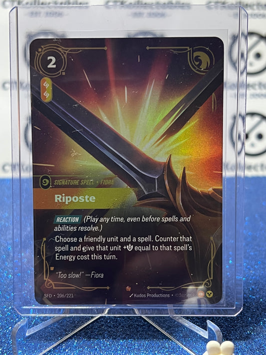 2026 RIFTBOUND LEAGUE OF LEGENDS SPIRITFORGED RIPOSTE # 206/221  FOIL TRADING GAME CARD