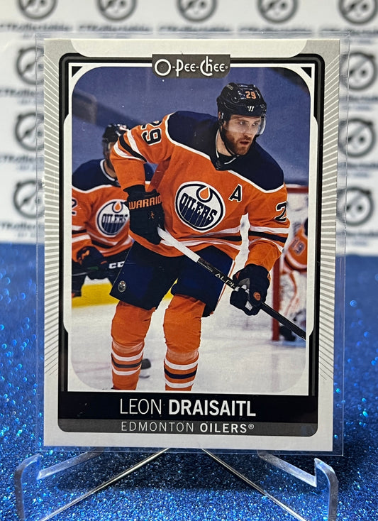 2021-22 O-PEE-CHEE LEON DRAISAITL # 499 EDMONTON OILERS HOCKEY NHL CARD