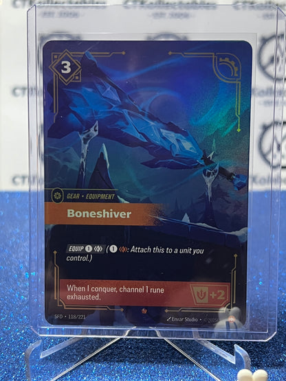 2026 RIFTBOUND LEAGUE OF LEGENDS SPIRITFORGED BONESHIVER # 118/221  FOIL TRADING GAME CARD