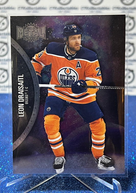 2021-22 SKYBOX METAL LEON DRAISAITL # 20 EDMONTON OILERS HOCKEY NHL CARD