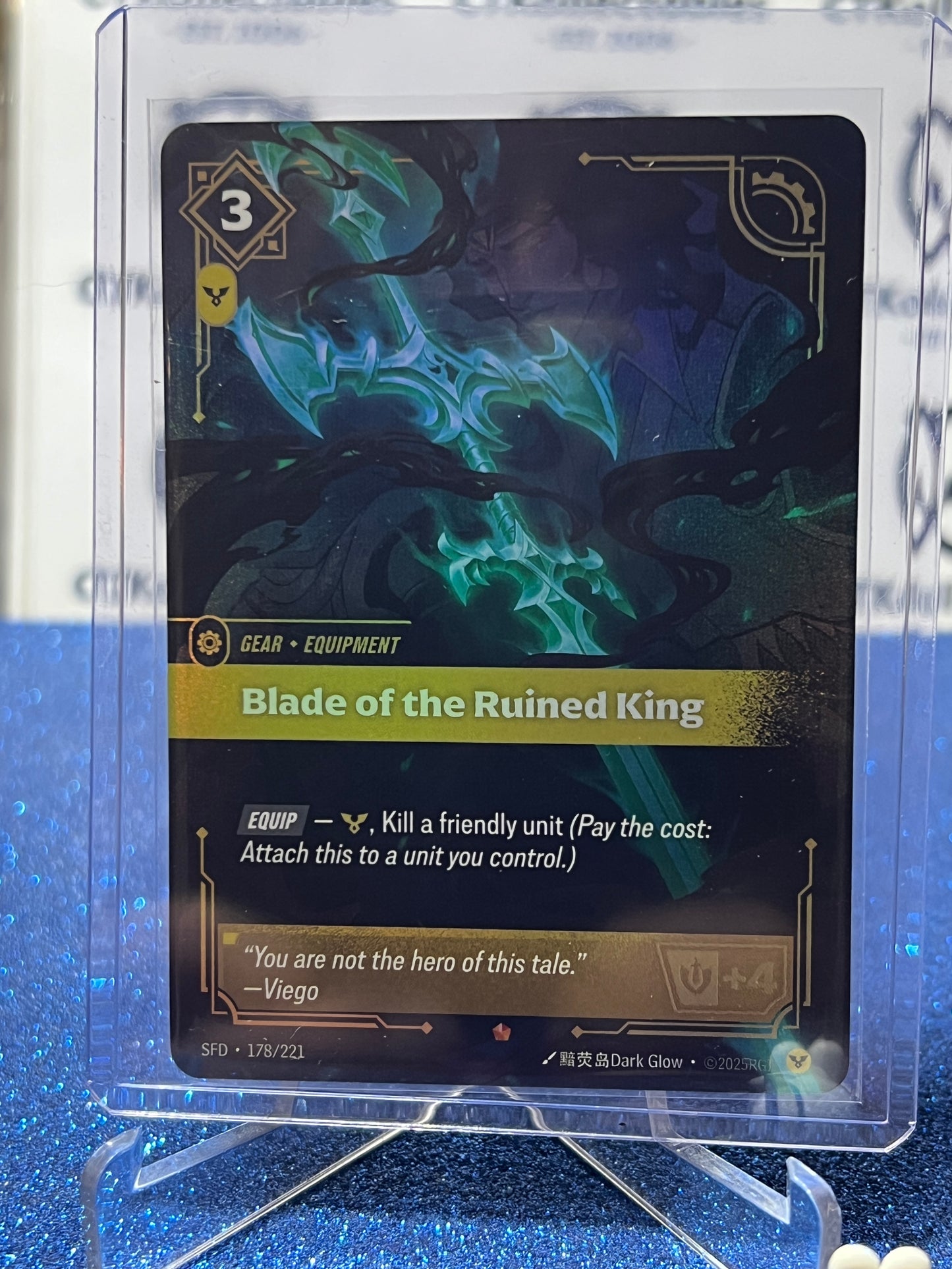2026 RIFTBOUND LEAGUE OF LEGENDS SPIRITFORGED BLADE OF THE RUINED KING # 178/221  FOIL TRADING GAME CARD