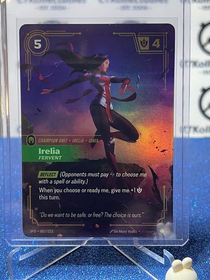 2026 RIFTBOUND LEAGUE OF LEGENDS SPIRITFORGED IRELIA # 057/221  FOIL TRADING GAME CARD)