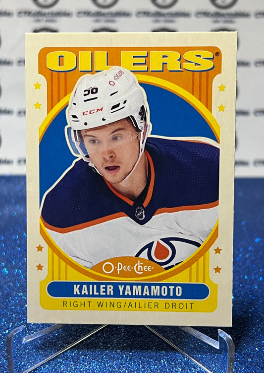 2021-22 O-PEE-CHEE KAILER YAMAMOTO # 293 RETRO  EDMONTON OILERS HOCKEY NHL CARD