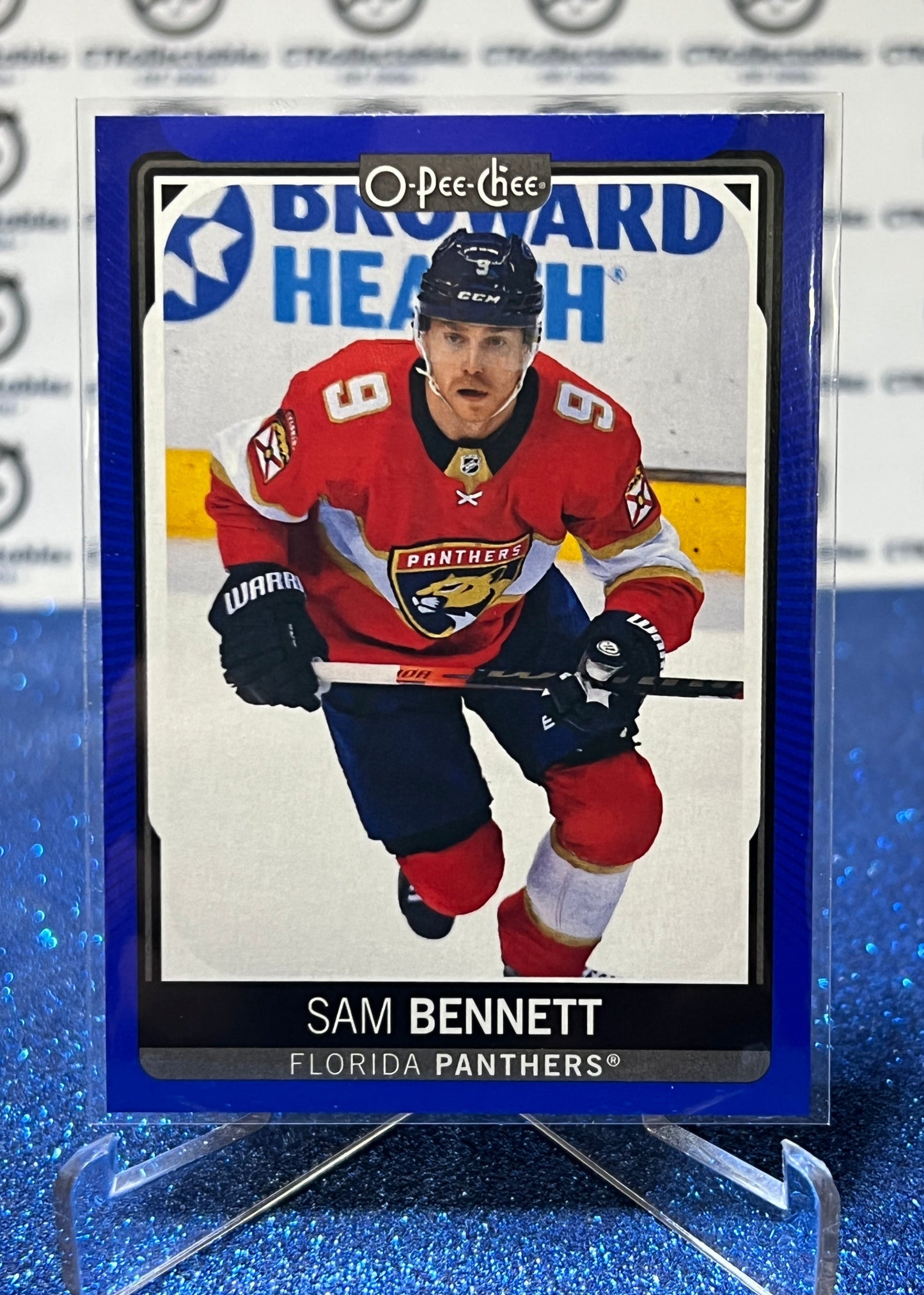 2021-22 O-PEE-CHEE SAM BENNETT # 275 BLUE PARALLEL  FLORIDA PANTHERS NHL HOCKEY CARD
