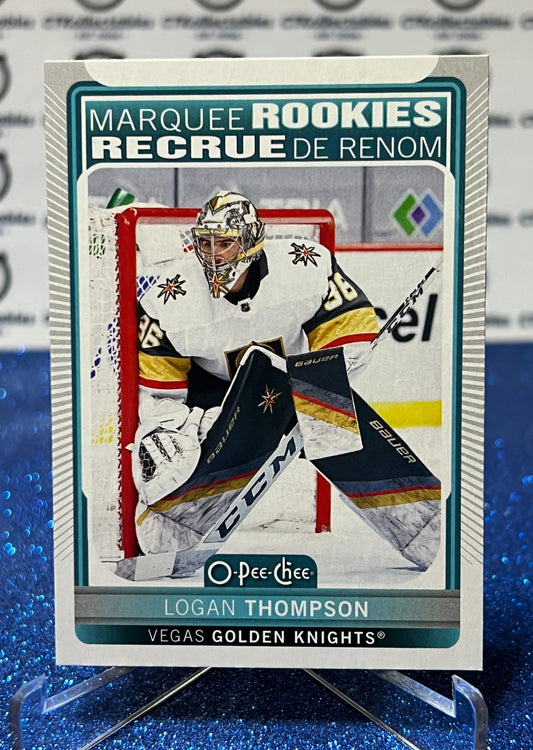 2021-22 O-PEE-CHEE LOGAN THOMPSON # 538  MARQUEE ROOKIE  NHL GOLDEN KNIGHTS HOCKEY CARD