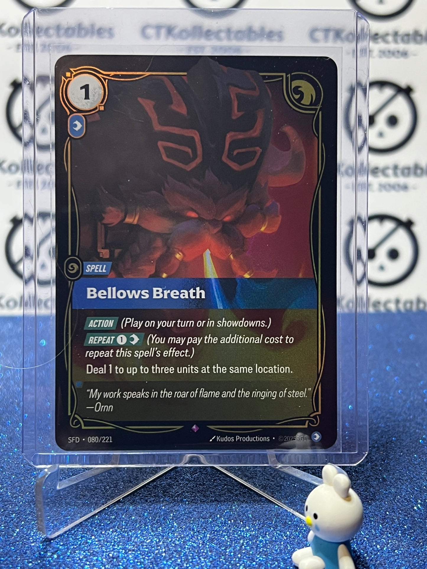 2026 RIFTBOUND LEAGUE OF LEGENDS SPIRITFORGED BELLOWS BREATH # 080/221  FOIL TRADING GAME CARD