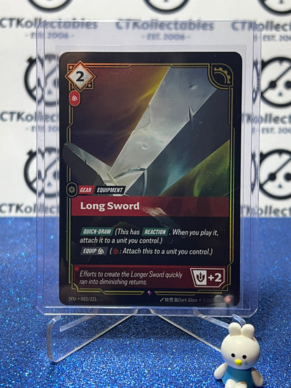 2026 RIFTBOUND LEAGUE OF LEGENDS SPIRITFORGED LONG SWORD # 022/221  FOIL TRADING GAME CARD