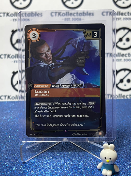 2026 RIFTBOUND LEAGUE OF LEGENDS SPIRITFORGED LUCIAN # 113/221  FOIL TRADING GAME CARD