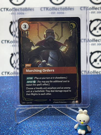 2026 RIFTBOUND LEAGUE OF LEGENDS SPIRITFORGED MARCHING ORDERS # 114/221  FOIL TRADING GAME CARD