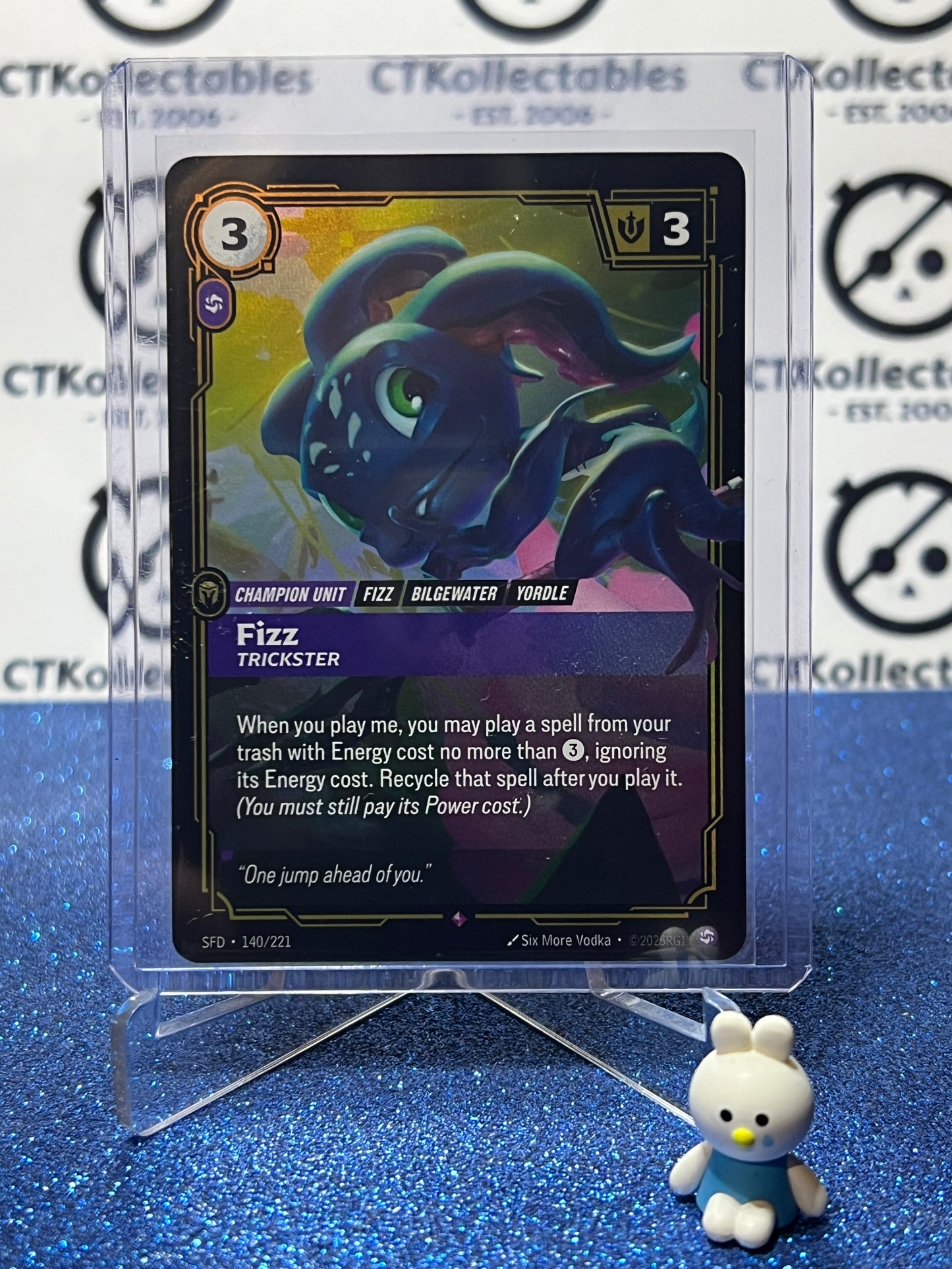 2026 RIFTBOUND LEAGUE OF LEGENDS SPIRITFORGED FIZZ # 140/221  FOIL TRADING GAME CARD