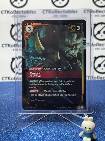 2026 RIFTBOUND LEAGUE OF LEGENDS SPIRITFORGED RENGAR # 025/221  FOIL TRADING GAME CARD