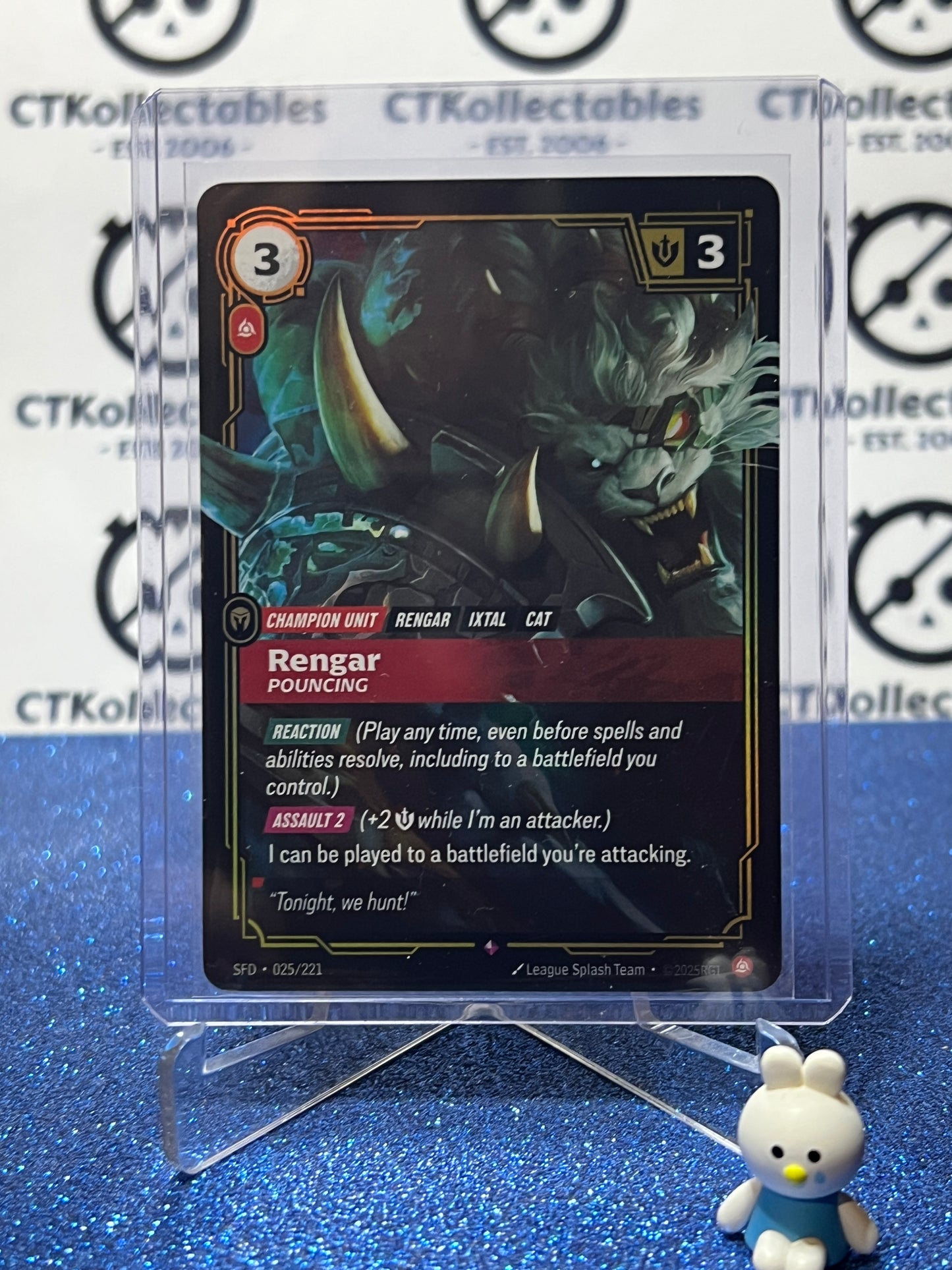 2026 RIFTBOUND LEAGUE OF LEGENDS SPIRITFORGED RENGAR # 025/221  FOIL TRADING GAME CARD