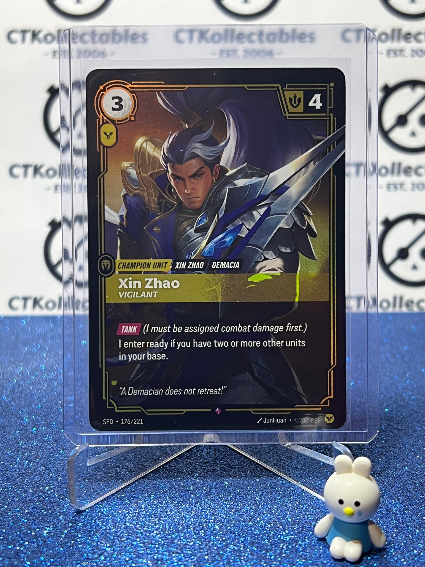 2026 RIFTBOUND LEAGUE OF LEGENDS SPIRITFORGED XIN ZHAO # 176/221  FOIL TRADING GAME CARD