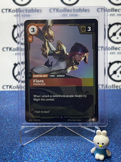 2026 RIFTBOUND LEAGUE OF LEGENDS SPIRITFORGED FIORA # 110/221  FOIL TRADING GAME CARD