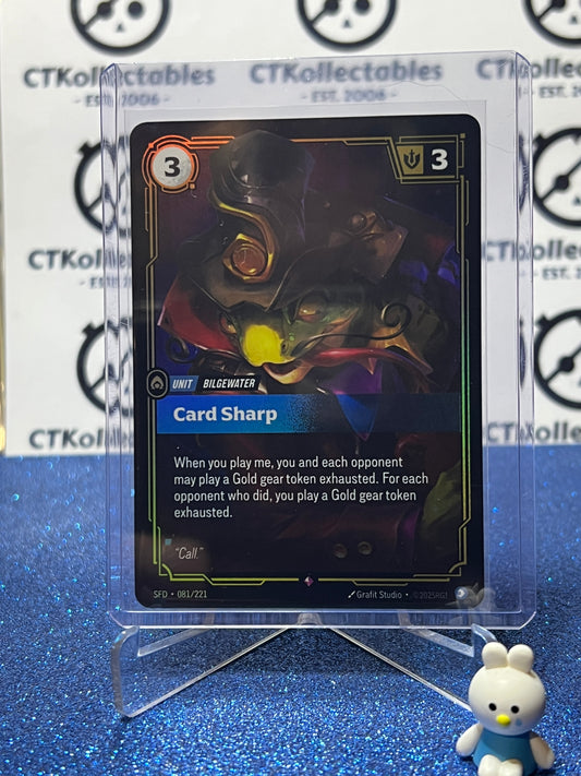 2026 RIFTBOUND LEAGUE OF LEGENDS SPIRITFORGED CARD SHARP # 081/221  FOIL TRADING GAME CARD