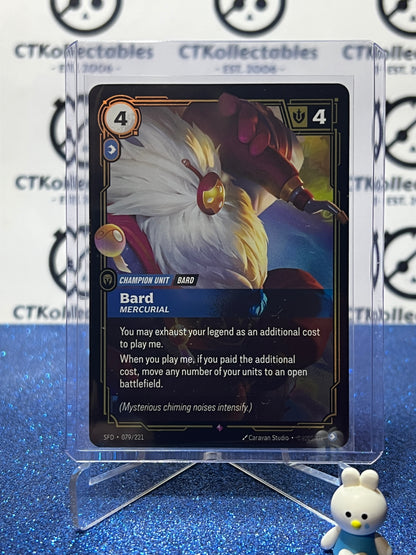 2026 RIFTBOUND LEAGUE OF LEGENDS SPIRITFORGED BARD # 079/221  FOIL TRADING GAME CARD