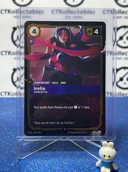 2026 RIFTBOUND LEAGUE OF LEGENDS SPIRITFORGED IRELIA # 141/221  FOIL TRADING GAME CARD