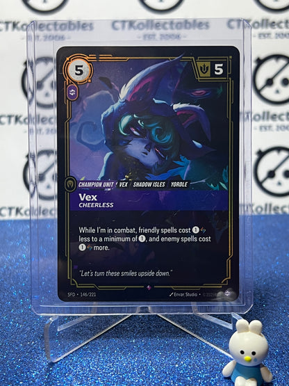 2026 RIFTBOUND LEAGUE OF LEGENDS SPIRITFORGED VEX # 146/221  FOIL TRADING GAME CARD