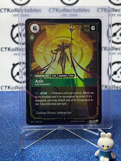 2026 RIFTBOUND LEAGUE OF LEGENDS SPIRITFORGED AZIR # 050/221  FOIL TRADING GAME CARD (Copy)