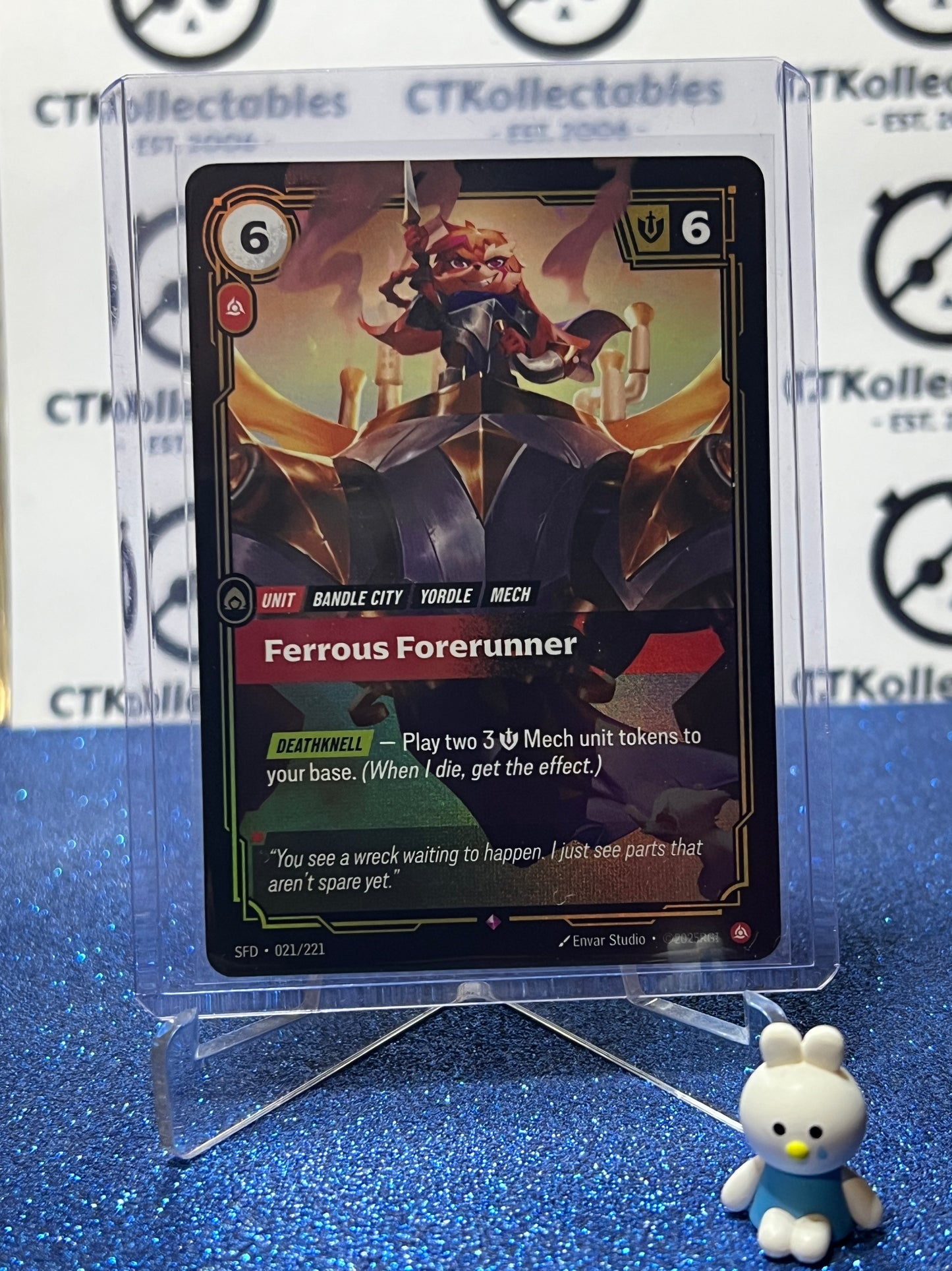 2026 RIFTBOUND LEAGUE OF LEGENDS SPIRITFORGED FERROUS FORERUNNER # 021/221  FOIL TRADING GAME CARD