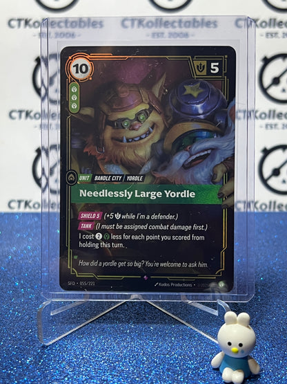 2026 RIFTBOUND LEAGUE OF LEGENDS SPIRITFORGED NEEDLESSLY LARGE YORDLE # 055/221  FOIL TRADING GAME CARD