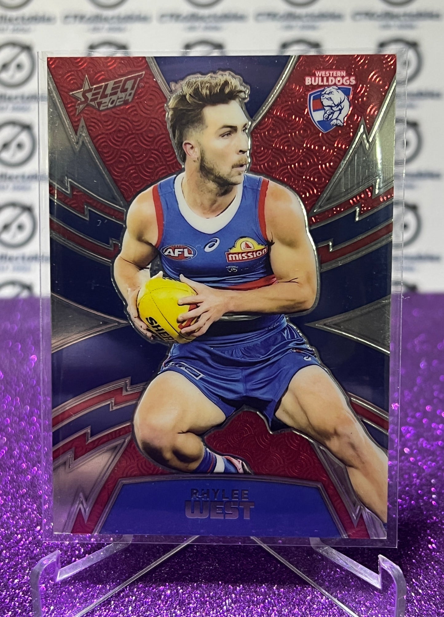 2024 AFL FOOTY STARS LUMINOUS THUNDERBOLT RHYLEE WEST # LT385 BULLDOGS /599