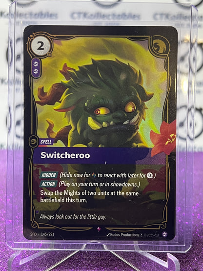 2026 RIFTBOUND LEAGUE OF LEGENDS SPIRITFORGED SWITCHEROO # 145/221  FOIL TRADING GAME CARD