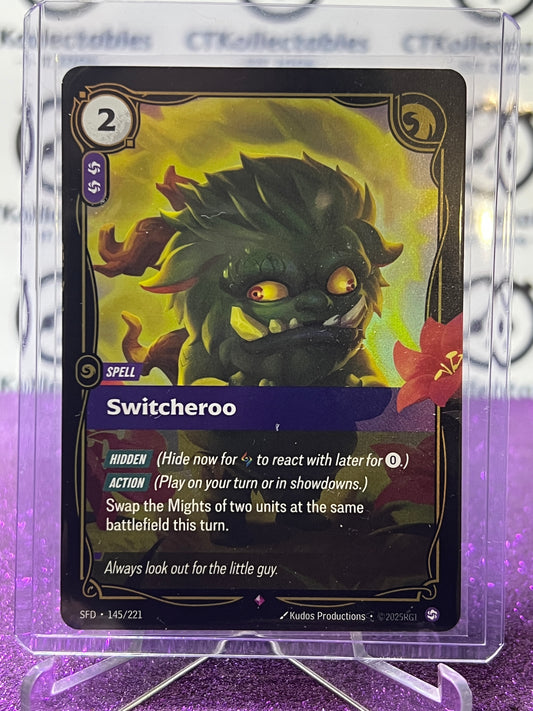 2026 RIFTBOUND LEAGUE OF LEGENDS SPIRITFORGED SWITCHEROO # 145/221  FOIL TRADING GAME CARD