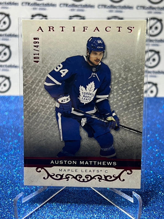 2021-22 UPPER DECK ARTIFACTS AUSTON MATTHEWS # 105 RED /499 TORONTO MAPLE LEAFS HOCKEY CARD