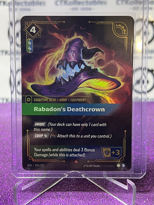 2026 RIFTBOUND LEAGUE OF LEGENDS SPIRITFORGED RABADON'S DEATHCROWN # 181/221  FOIL TRADING GAME CARD