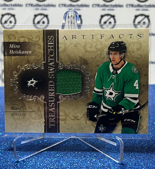 2021-22 UPPER DECK ARTIFACTS MIRO HEISKANEN # TS-MH RELIC DALLAS STARS HOCKEY CARD