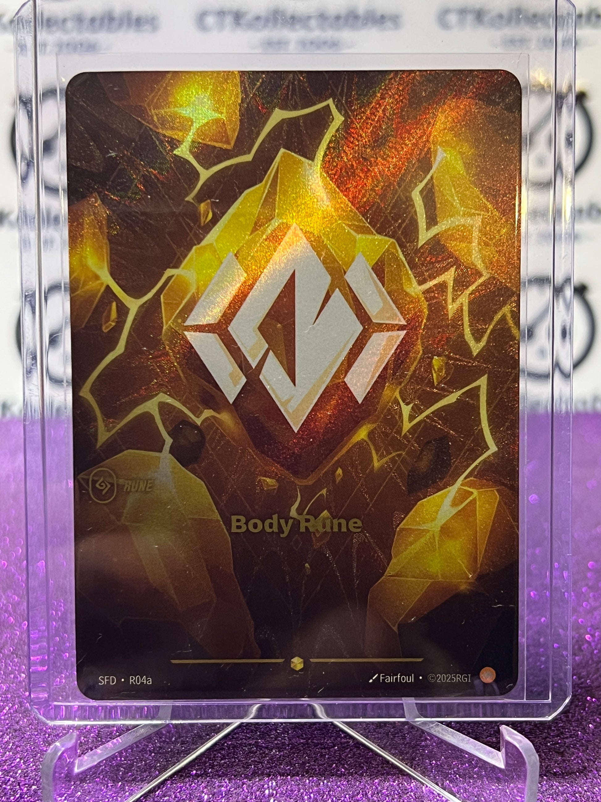 2026 RIFTBOUND LEAGUE OF LEGENDS SPIRITFORGED BODY RUNE # RO4a FOIL TR ...