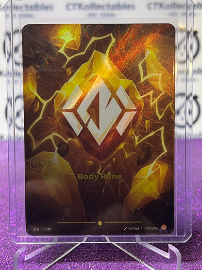 2026 RIFTBOUND LEAGUE OF LEGENDS SPIRITFORGED BODY RUNE # RO4a  FOIL TRADING GAME CARD